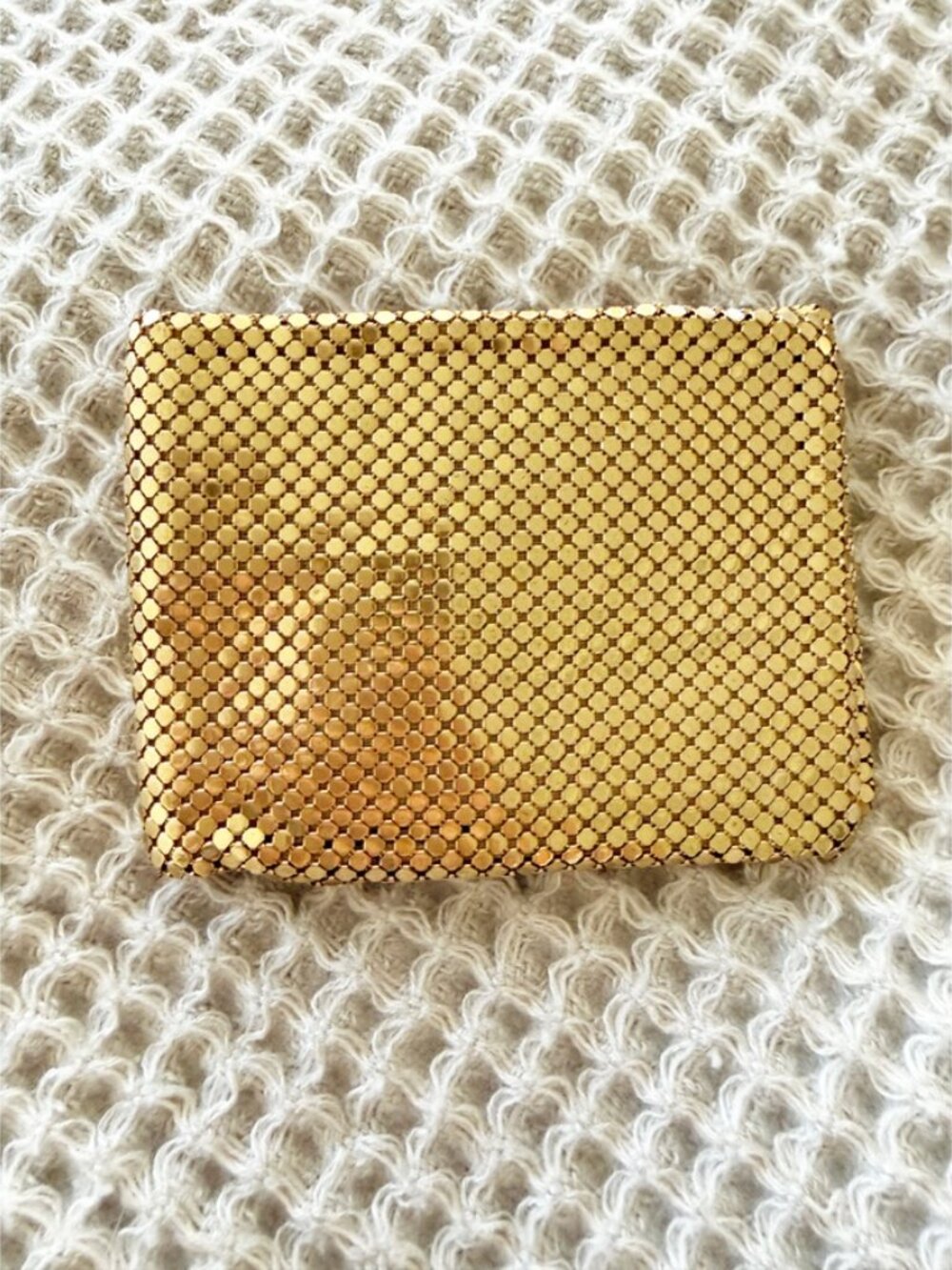 Whiting & Davis Vtg Gold Mesh Mates Wallet DISCO Chainmail Studio 54 - Picture 7 of 11